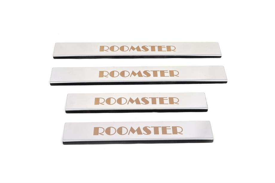 Skoda Roomster 2006-2015 Battitacco in acciaio inox Carmos (4 pz) Foto 1