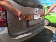 Renault Duster 2008–2017 Modanatura cromata sopra la targa Unica (Acciaio inox) foto 4