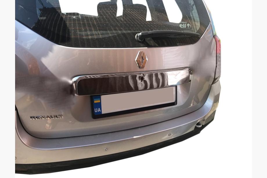 Renault Duster 2008–2017 Modanatura cromata sopra la targa Unica (Acciaio inox) Image