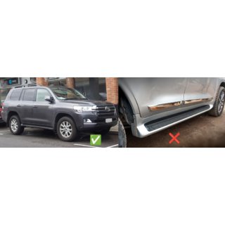 Paraspruzzi anteriori (2 pz, per minigonne senza illuminazione) Toyota Land Cruiser 200 2007-2021 foto 2