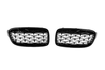 BMW 3 Series F30/F31 2012-2019 Calandra a Doppio Reni Diamond Black foto 3