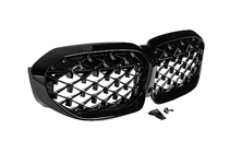 BMW 3 Series G20/G21 2018- Calandra a Doppio Rene Diamond Black (2018-2022, cornice nera) foto 5