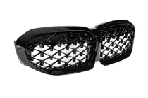 BMW 3 Series G20/G21 2018- Calandra a Doppio Rene Diamond Black (2018-2022, cornice nera) foto 9
