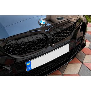 Calandra a Doppio Rene Diamond Black (2018-2022, cornice nera) BMW 3 Series G20/G21 2018- foto 1