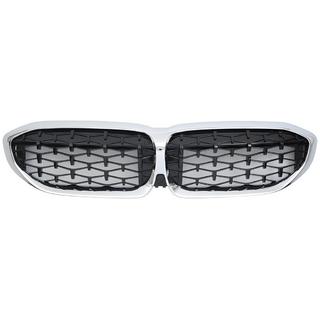 Calandra a Doppio Rene Diamond Black (2018-2022, Cornice Cromata) BMW 3 Series G20/G21 2018- foto 2