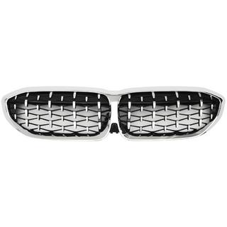 Calandra a Doppio Rene Diamond Silver (2018-2022, Cornice Cromata) BMW 3 Series G20/G21 2018- foto 2