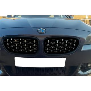 Prese d'aria Diamond Silver (bordo nero) BMW 5 Series F10/F11 2010–2016 foto 1