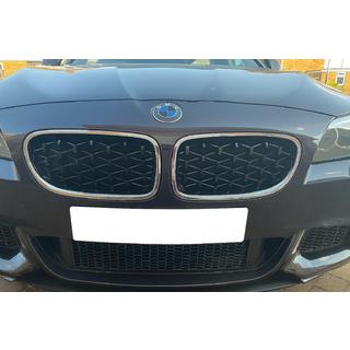 Calandra a doppio rene Diamond Black con cornice cromata BMW 5 Series F10/F11 2010–2016 foto 1
