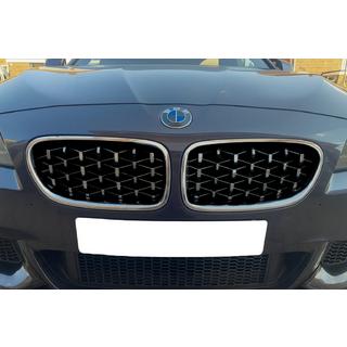 Calandra a Doppio Reni Diamond Silver (Cornice Cromo) BMW 5 Series F10/F11 2010–2016 foto 1