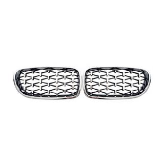 Calandra a Doppio Reni Diamond Silver (Cornice Cromo) BMW 5 Series F10/F11 2010–2016 foto 2