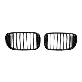 Calandra Doppio Rene 1 Barra (2016-2019, Nero Lucido) foto 3