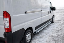 Citroen Jumper 2007-2025 Pedane Laterali Allmond Grey (2 pz, Alluminio) foto 1