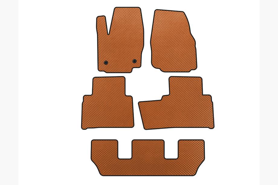 Ford Galaxy 2007-2015 Tappetini EVA (3 File, Arancione) Image