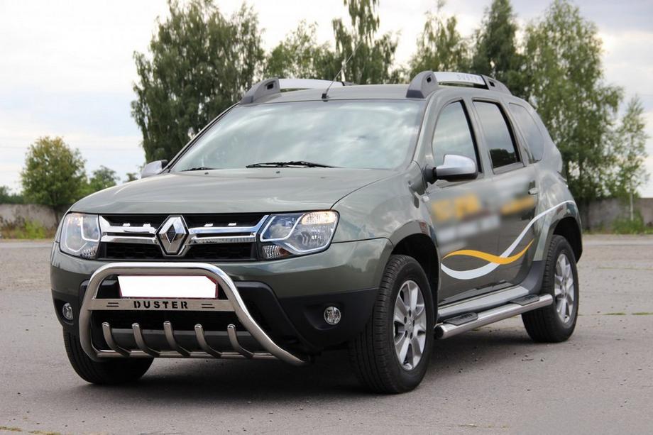 Renault Duster 2008–2017 Parabullbar con scritta WT004 (acciaio inox) Foto 1