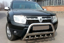 Dacia Duster 2008-2018 Parabullbar con scritta WT004 (acciaio inox) foto 5
