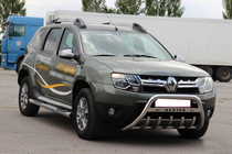 Dacia Duster 2008-2018 Parabullbar con scritta WT004 (acciaio inox) foto 2