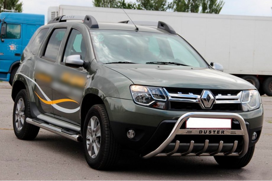 Renault Duster 2008–2017 Tubi laterali con inserti (2 pz, acciaio inox) Foto 2