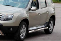 Dacia Duster 2008-2018 Tubi laterali con inserti (2 pz, acciaio inox) foto 6