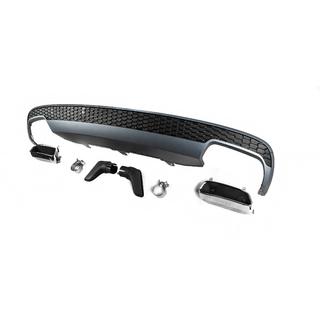 Diffusore posteriore con terminali di scarico DPT stile S-Line (2011-2014) Audi A6 C7 2011-2017 foto 3