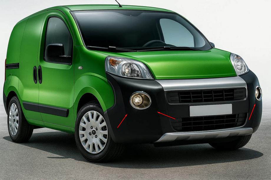 Citroen Nemo 2007-2017 Coperture per fendinebbia modello superiore (2 pz, acciaio inox) Image