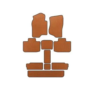 Tappetini EVA (3 File, Arancione)