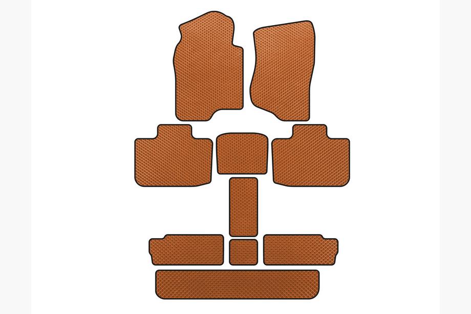 Cadillac Escalade 2007-2014 Tappetini EVA (3 File, Arancione) Image