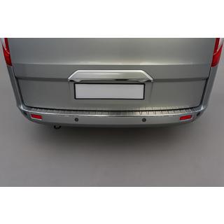 Modanatura cromata sopra la targa (senza telecamera, acciaio inox) Ford Custom 2013-2022 foto 1