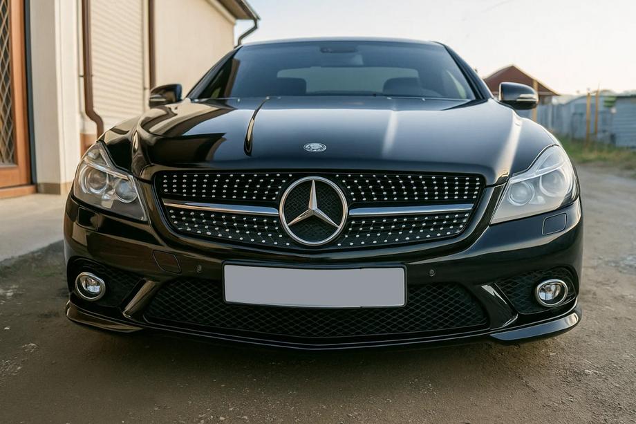 Mercedes SL R230 2001-2011 Griglia Anteriore Diamond Black (2008-2011) Foto 3