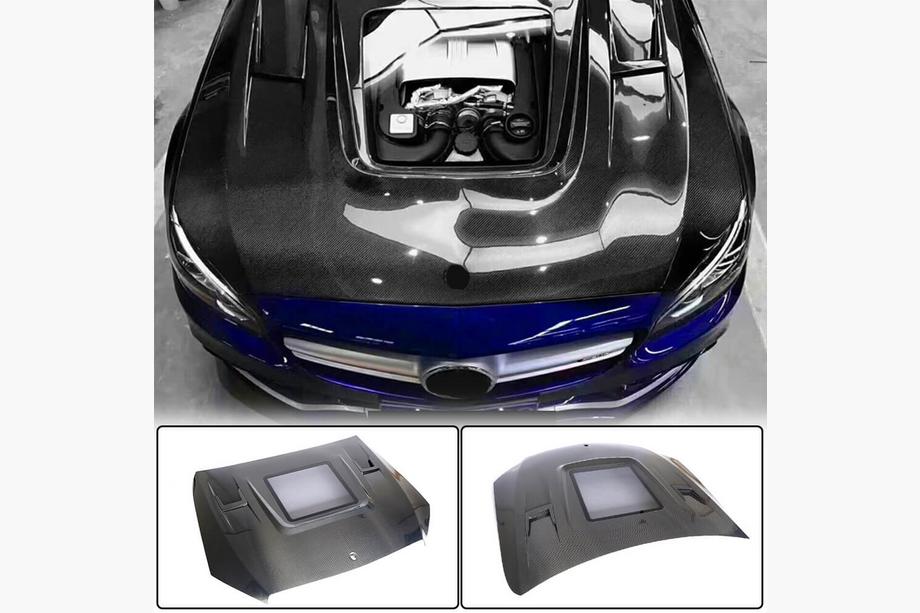 Mercedes C-class W205 2014-2021 Cofano V2 (Carbonio) Image