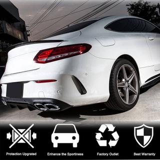 Estensioni Paraurti Posteriore V1 (per Coupe/Cabriolet Base/AMG-Line/C43 AMG 2015-2019, Carbonio) foto 3