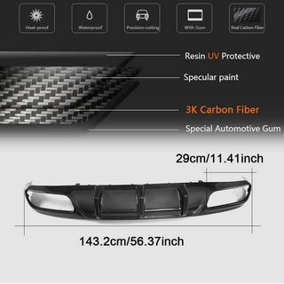Diffusore Posteriore Paraurti V1 per Coupe/Cabriolet C63 AMG 2015-2019 Carbonio foto 2
