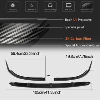 Labbro anteriore V1 per paraurti (Coupé/Cabriolet C63 AMG 2015-2019, Carbonio) foto 4