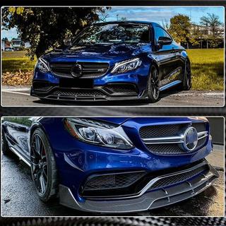 Labbro anteriore V2 per paraurti (Coupé/Cabriolet C63 AMG 2015-2019, Carbonio) foto 4