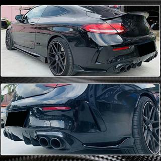 Estensioni paraurti posteriore V2 (per Coupé/Cabriolet AMG-Line / C43 AMG 2015-2019, Carbonio) foto 4
