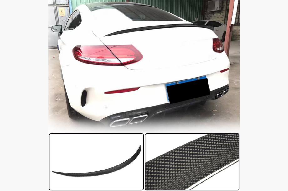 Mercedes C-class W205 2014-2021 Spoiler V3 (per Coupé 2015-2019, Carbonio) Foto 1