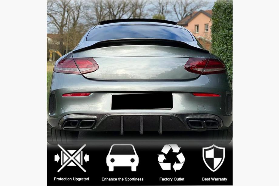 Mercedes C-class W205 2014-2021 Spoiler V6 (per Coupé 2015-2019, Plastica) Image