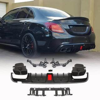 Diffusore posteriore con terminali di scarico (per SD C43 AMG 2015-2019, Carbonio) foto 1