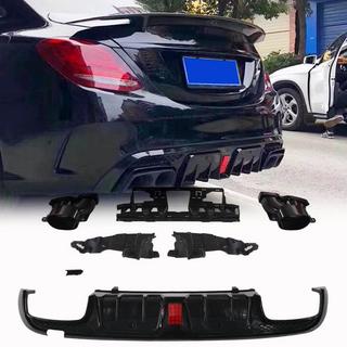 Diffusore posteriore con terminali di scarico (per SD C43 AMG 2015-2021, Carbonio) foto 1