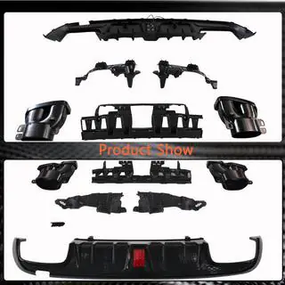 Diffusore posteriore con terminali di scarico (per SD C43 AMG 2015-2021, Carbonio) foto 4