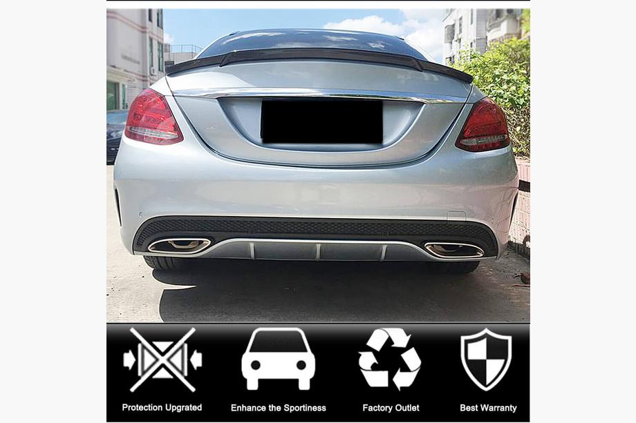 Mercedes C-class W205 2014-2021 Spoiler V9 (per SD 2015-2019, Carbonio) Foto 2