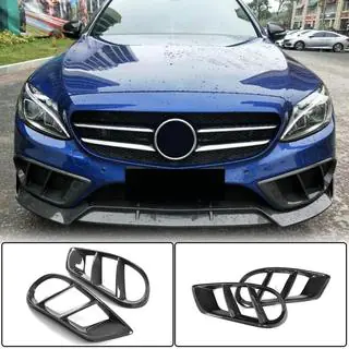 Cover fari fendinebbia in carbonio per C43 AMG 2015-2019 Mercedes C-class W205 2014-2021 foto 1