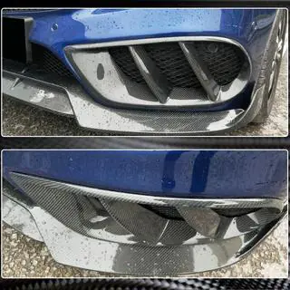 Cover fari fendinebbia in carbonio per C43 AMG 2015-2019 Mercedes C-class W205 2014-2021 foto 3