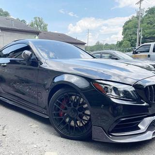 Minigonne Laterali V4 (per C43/C63 AMG 2015-2019, Carbonio) foto 3