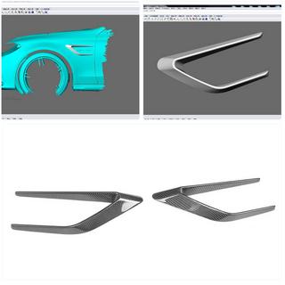 Coperture parafanghi anteriori in carbonio (per SD C63 AMG 2015-2019) foto 2