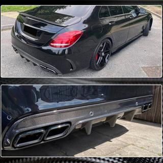 Diffusore Posteriore paraurti per SD C43/C63 AMG 2015-2019 Carbonio foto 4