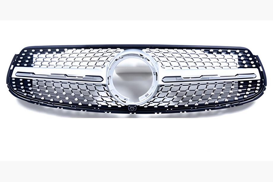 Mercedes GLC X253 2015-2022 Griglia Anteriore Diamond Silver (per GLC 43 AMG/GLC 63 AMG/AMG-Line 2019-2022) Con predisposizione per telecamera Foto 2