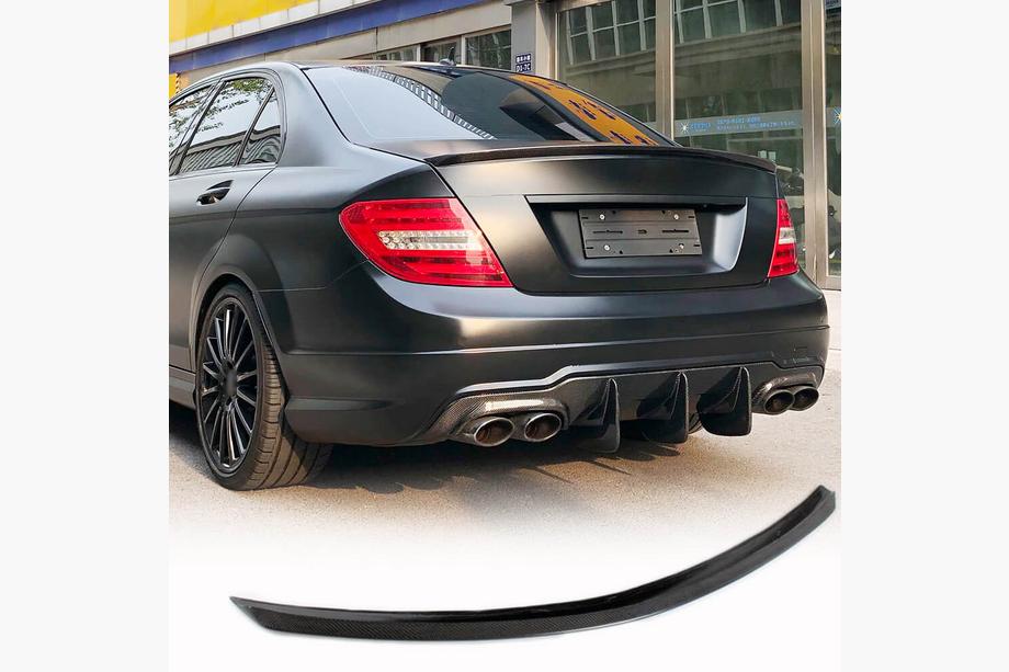 Mercedes C-class W204 2007-2015 Spoiler SD V1 (Carbonio) Image