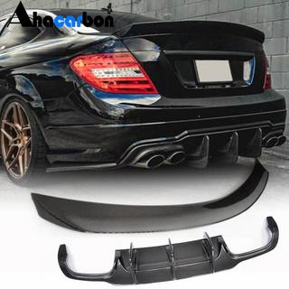 Spoiler con diffusore paraurti posteriore per C63 AMG 2012-2014 Carbonio foto 1
