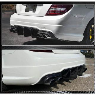 Spoiler con diffusore paraurti posteriore per C63 AMG 2012-2014 Carbonio foto 3