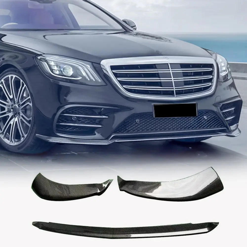 Labbro anteriore paraurti (per AMG-Line 2018-2022, Carbonio) foto 1